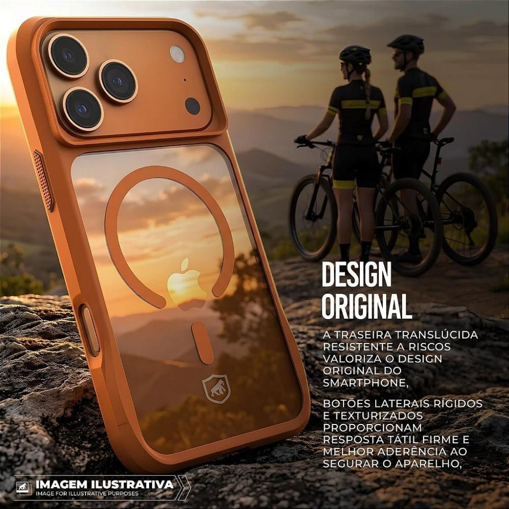 Foto 3 de Capa para iPhone 18 Pro Max - Octacore Magsafe - Laranja - Gshield