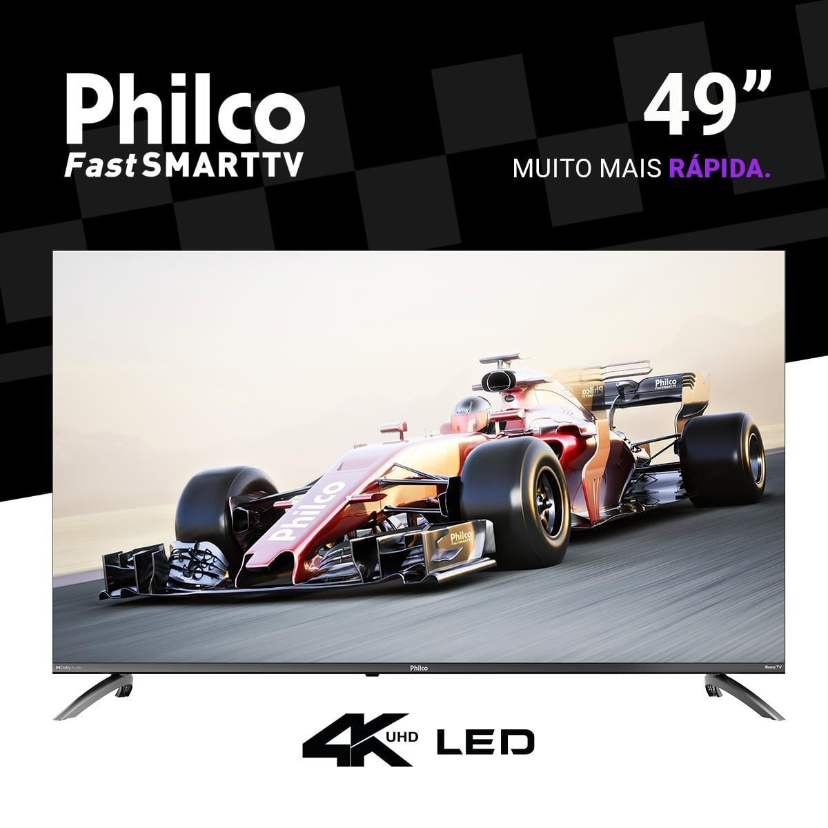 Foto 3 de Smart TV 49" Philco UHD 4K DLED Roku P49CRA Bivolt
