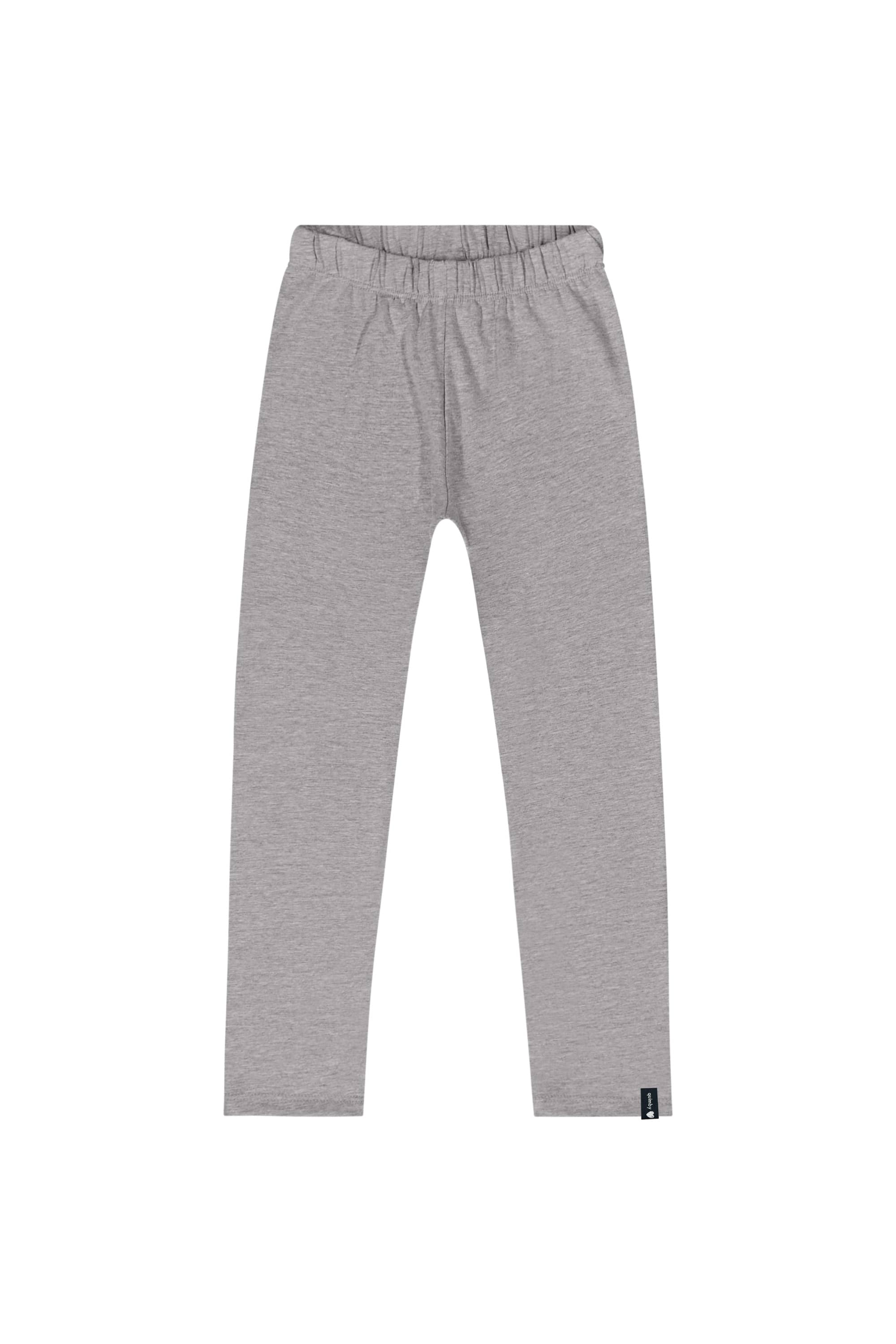 Calça Legging Básica em Cotton para Menina (Cinza) Quimby — 01