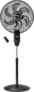 Ventilador de Coluna Mallory Chronos 140W, Silencioso, Com Controle Remoto, Hélice de 6 pás, Auto Desligamento Programável de até 7 Horas- PR – GR - 220V