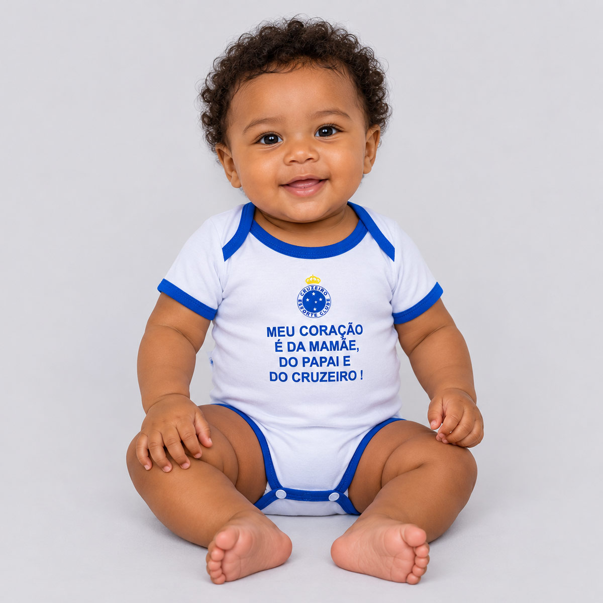 Body Cruzeiro Meu coração Infantil Branco