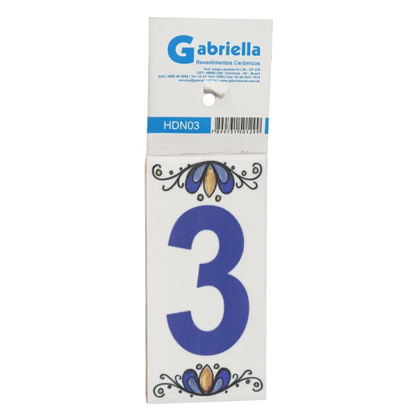 NÚMERO 3 HDN03 - 7,5X15 GABRIELLA
