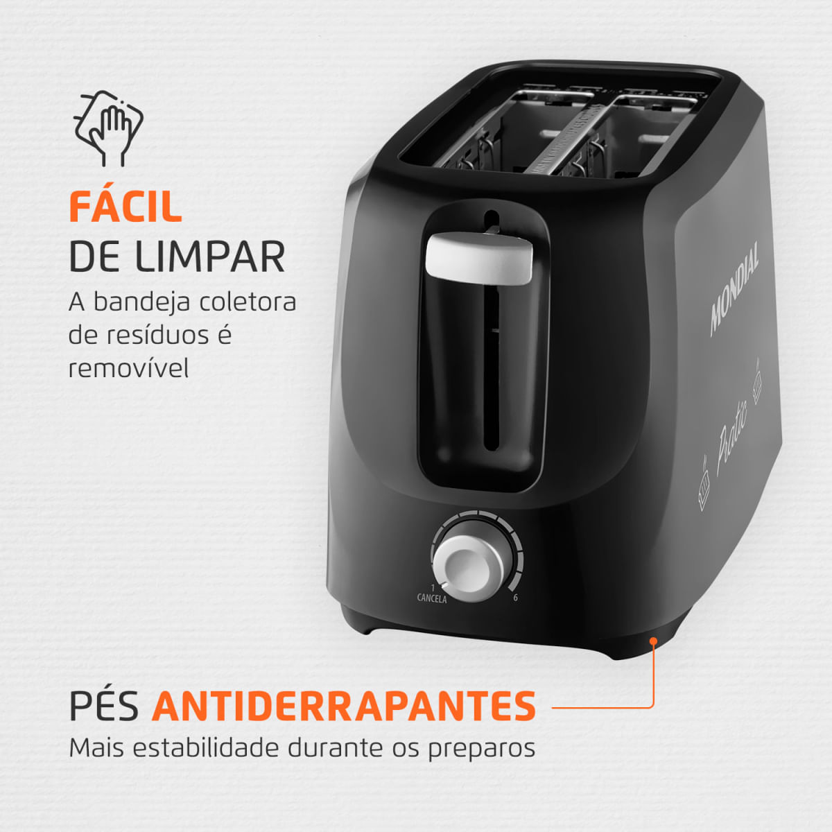 Foto 5 de Torradeira de Pães Pratic Mondial - T-18 110