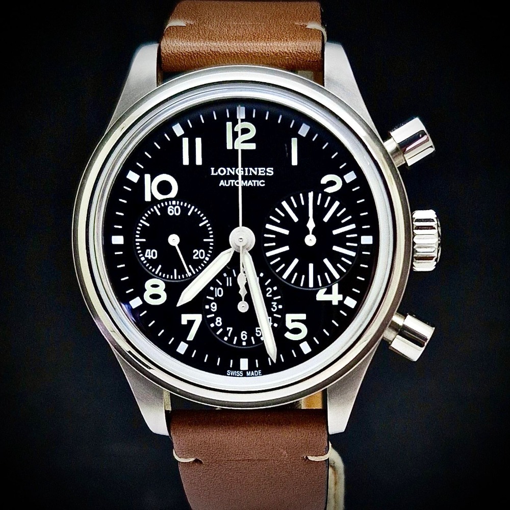 Relógio Longines Avigation Bigeye Automatic Black 41mm — Único, Usado