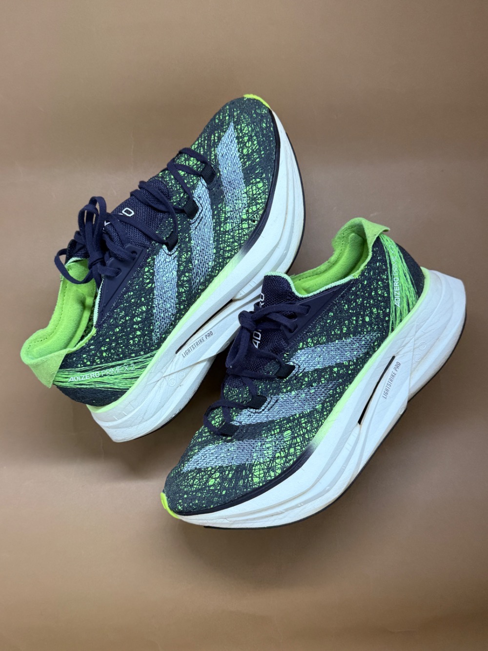 adidas Adizero Prime X 2.0 Strung Aurora Black Green Spark — 38, Usado