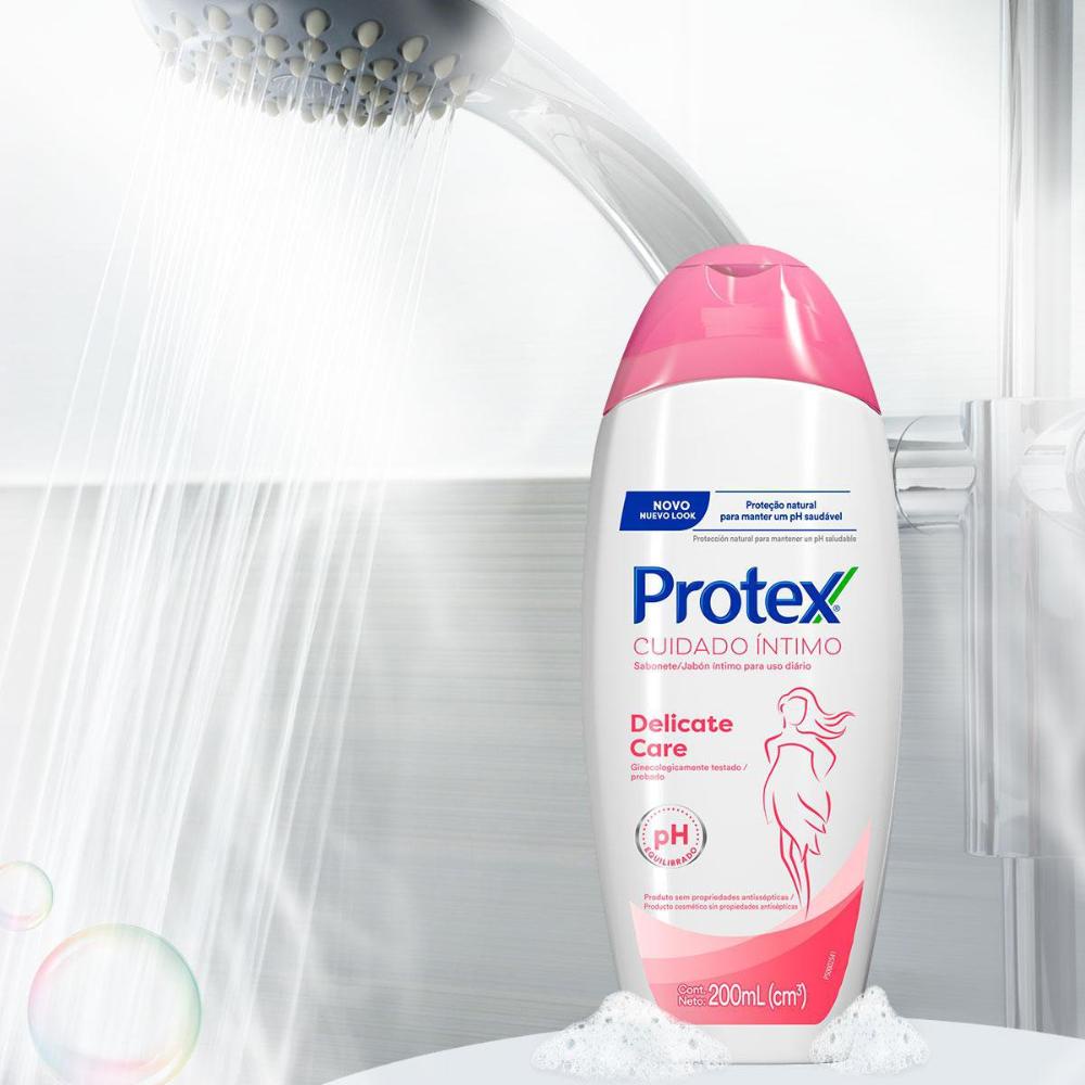 Foto 2 de Sabonete Líquido Íntimo Protex Cuidado Íntimo Delicate Care 200ml