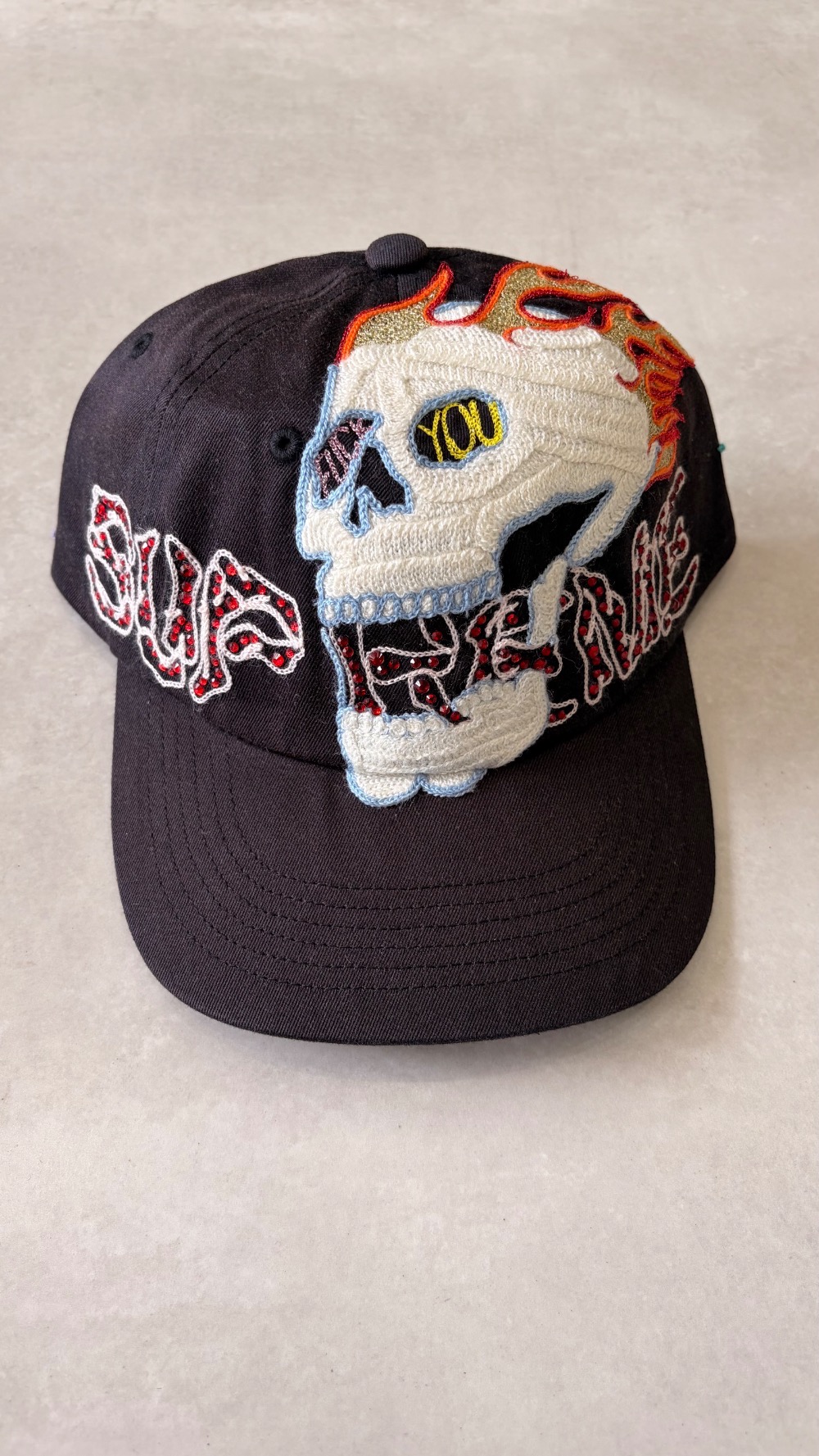 Masato Kawajo x Supreme Boné WFST 6-Panel Black FW26-W1 — Único, Novo