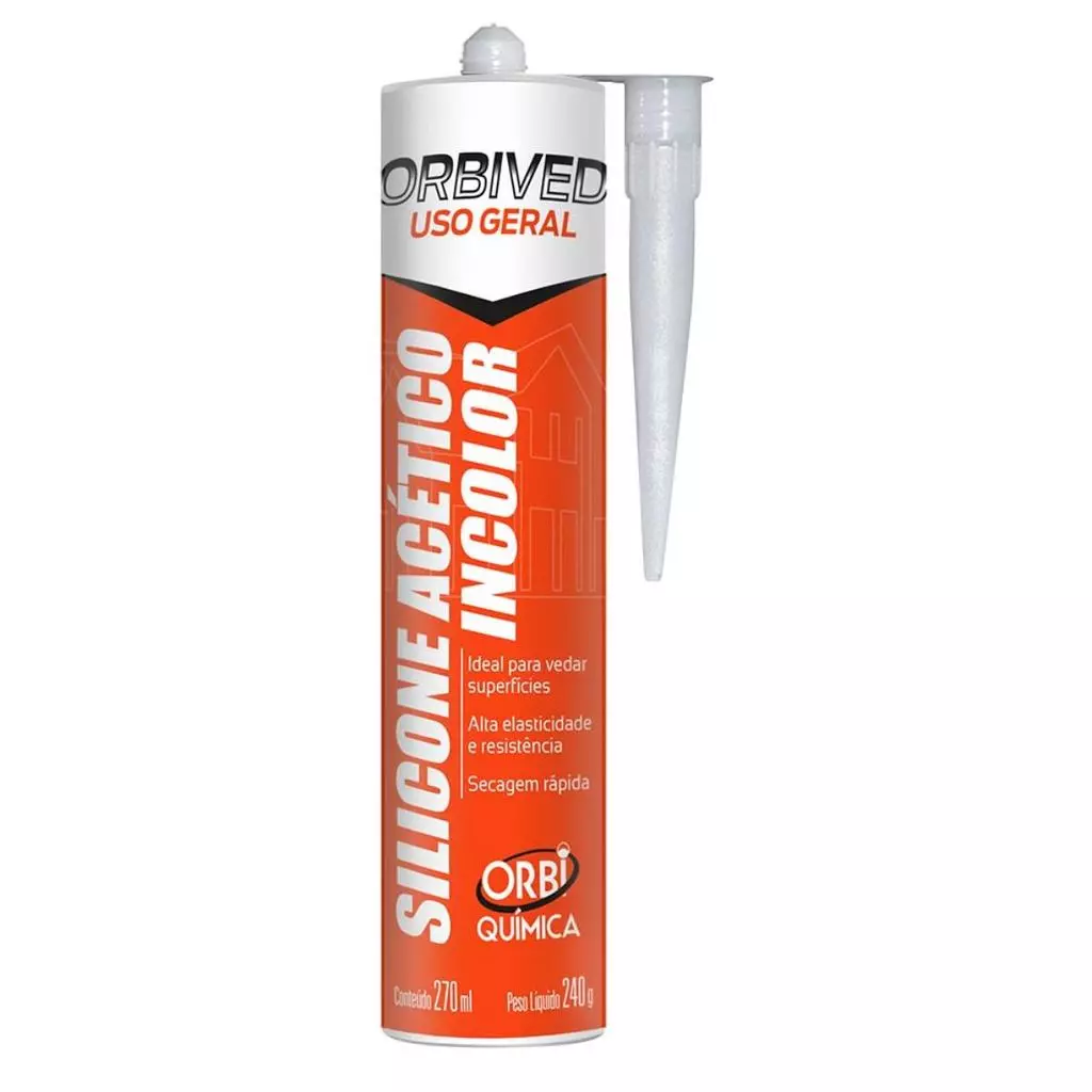Silicone Uso Geral Incolor Orbived Orbi 240g