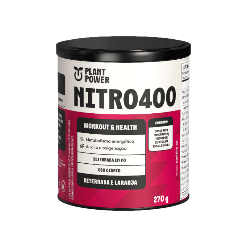 Nitro400 Beterraba e Laranja 270g - Plant Power