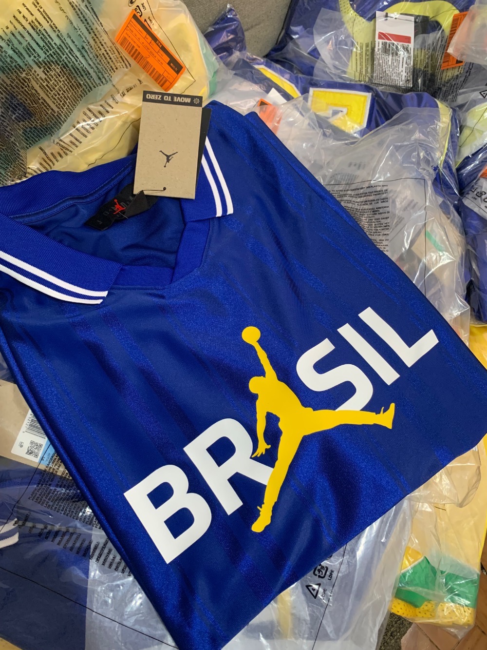 Camiseta Air Jordan Polo Brasil Blue — G, Novo