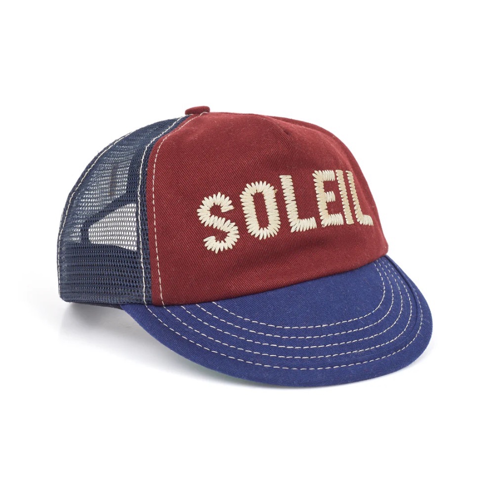 Boné Soleil Passionnés Letters Crown Burgundy Blue — Único, Novo