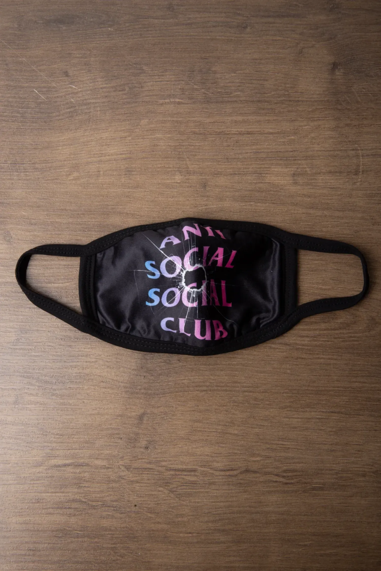 Máscara Anti Social Social Club Tongue Tied Black — Único, Novo