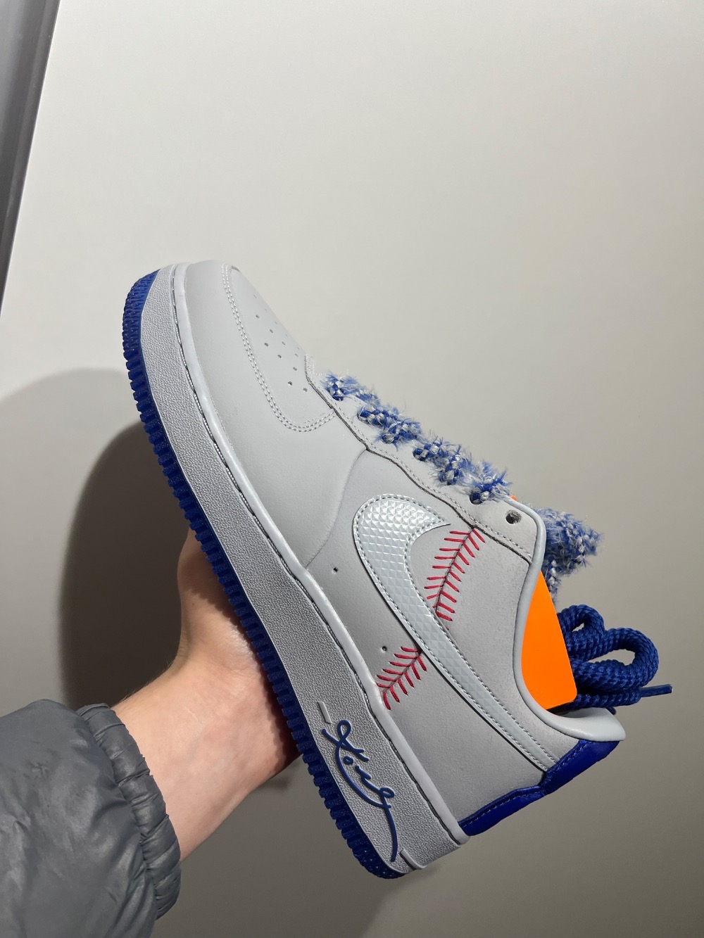 Kobe Bryant x Nike Air Force 1 Low Protro Dodgers Wolf Grey Rush Blue — 41, Novo