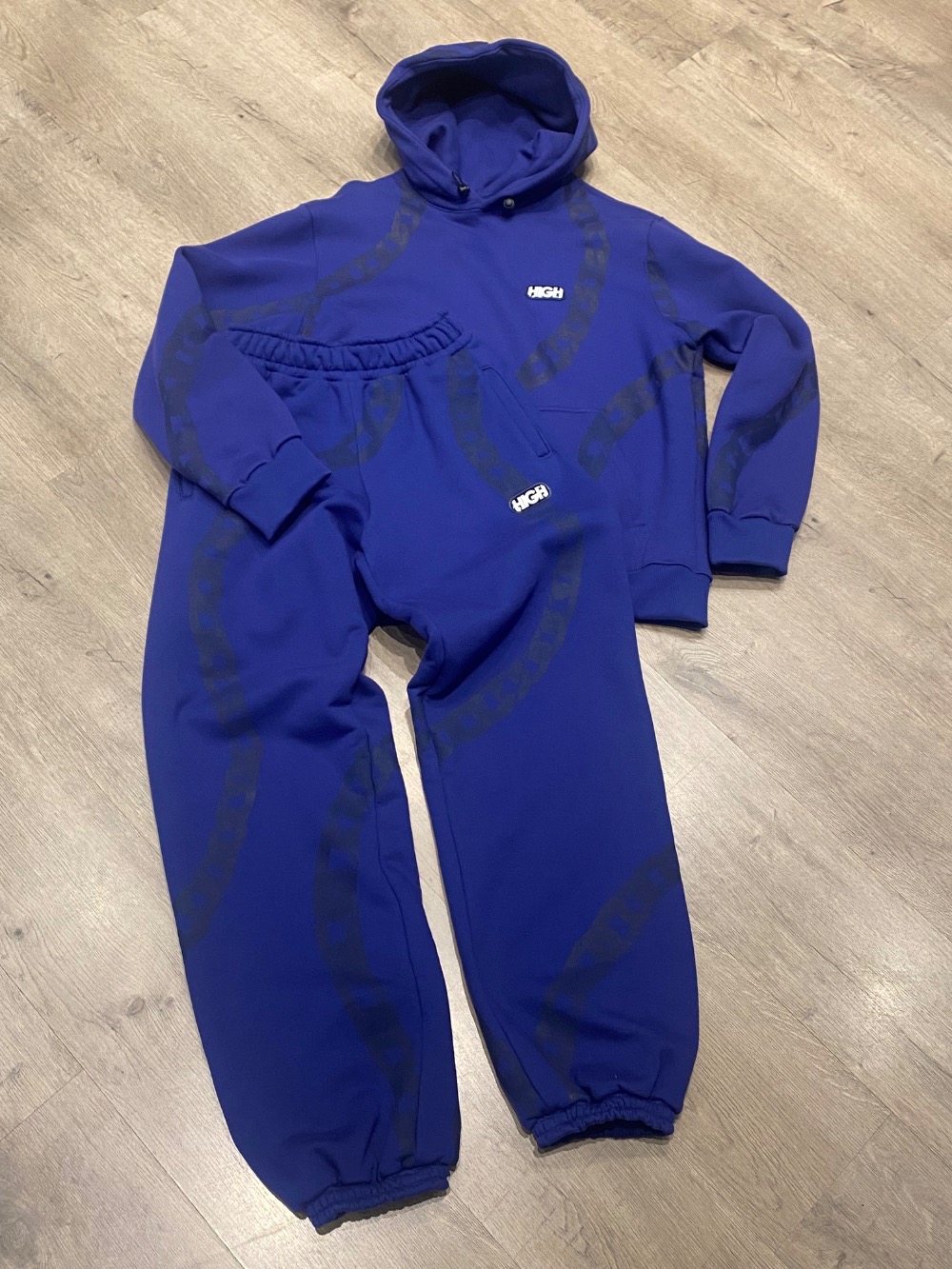 Conjunto High Company Moletom e Calça Chain Blue — M, Novo