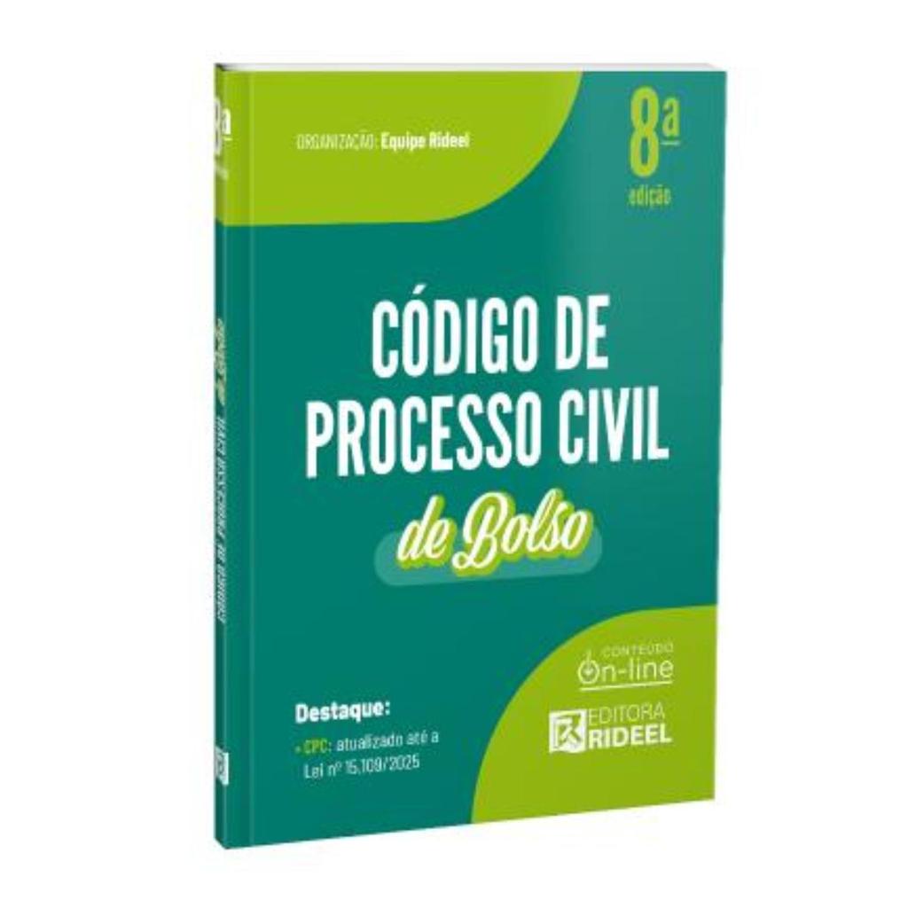 Código de Processo Civil - CPC de bolso - 2026 Rideel