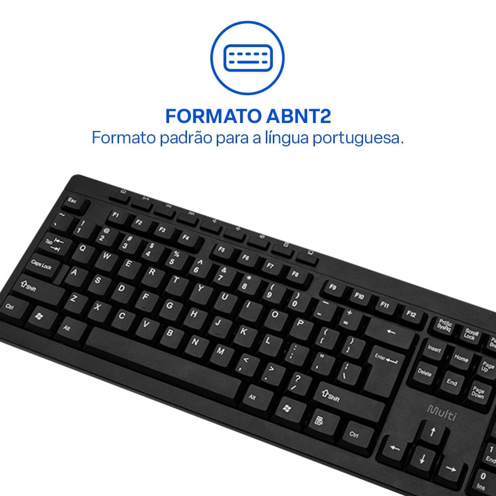 Foto 4 de Teclado Com Fio USB Teclas Multimídia Cabo 180cm Multi - TC606 TC606