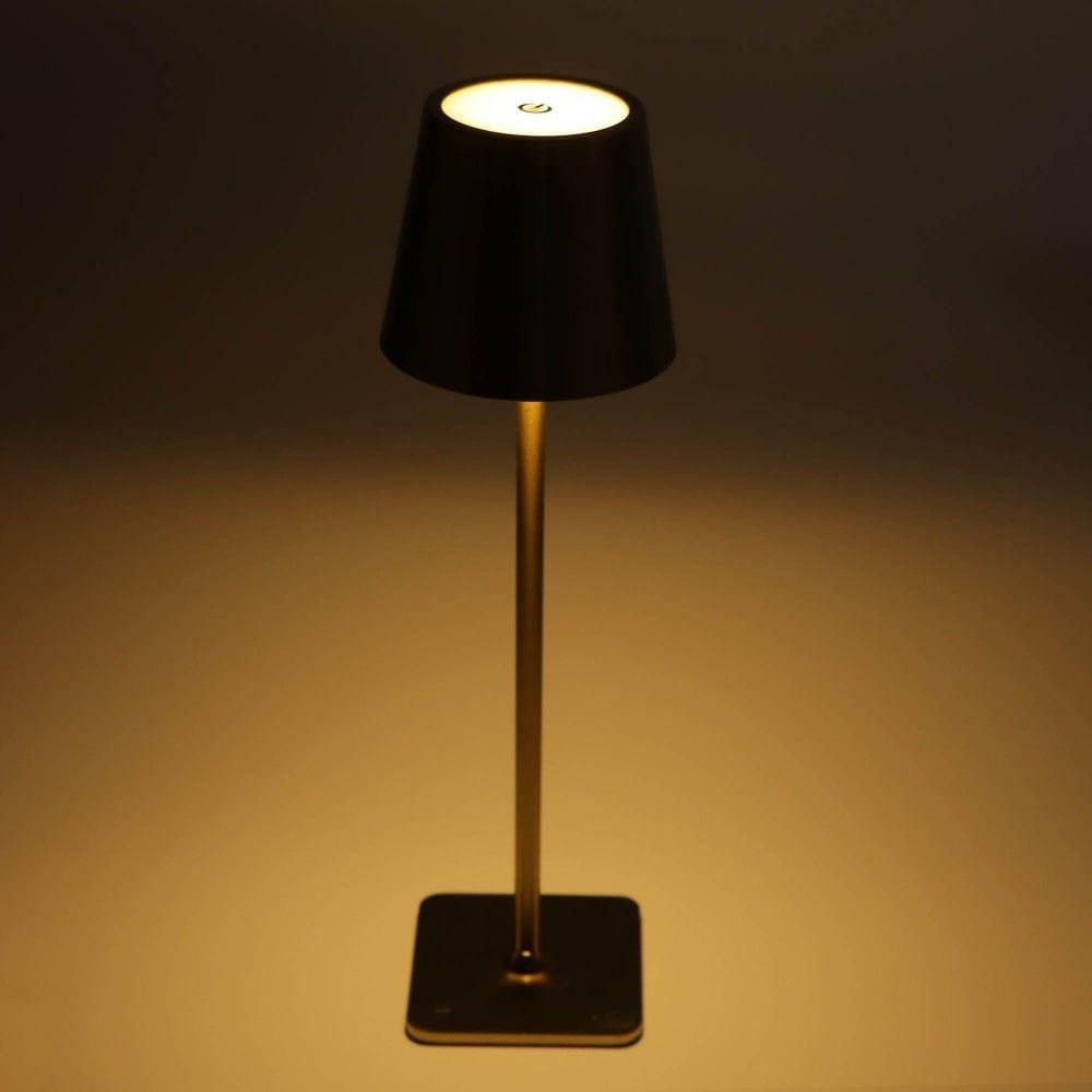 Foto 5 de Luminária De Mesa Led 3 Tons Usb Elegance 9,5 X 38 Cm Dourada Lyor