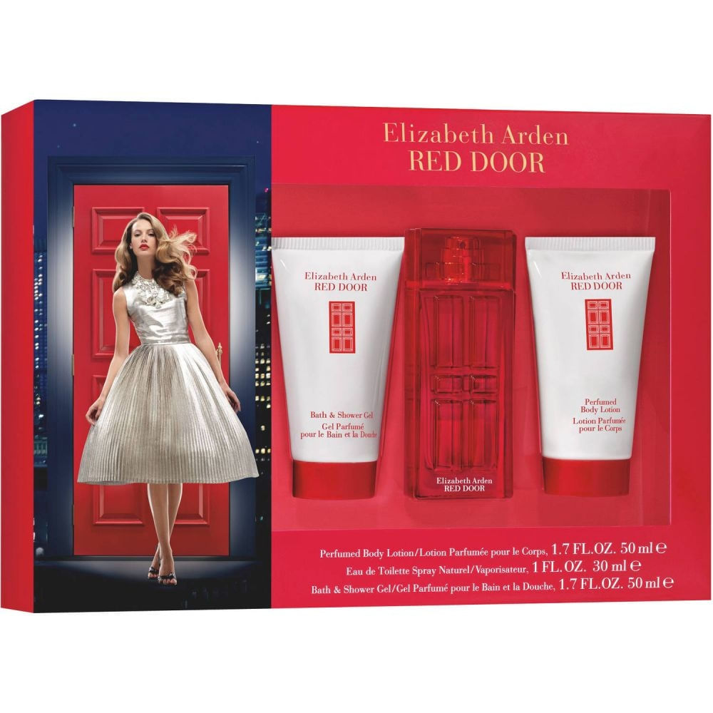 Elizabeth Arden Kit Red Door Feminino (Eau De Toilette 30ml + Loção Corporal — Elizabeth Arden Kit Red Door Feminino (Eau De Toilette 30ml + Loção Corporal 50ml + Gel De Banho 50m