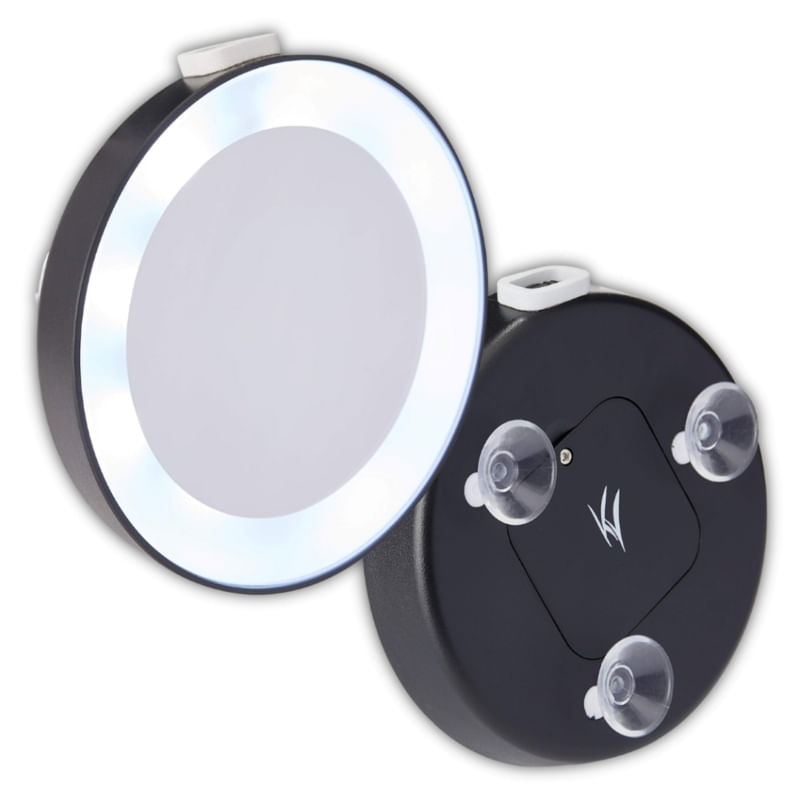 Espelho Luz Led Aumento 15x Com Ventosas Fixadoras Klass Vough