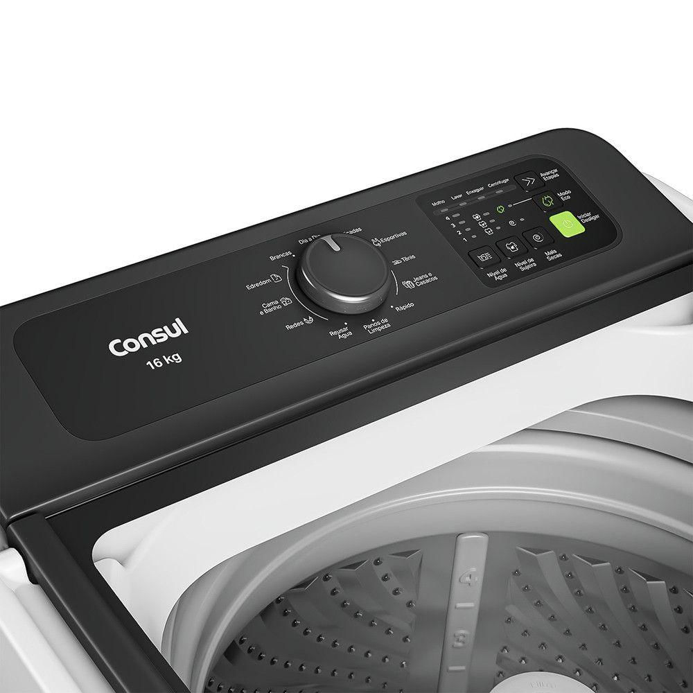 Foto 4 de Lavadora de Roupas Consul CWN16ABBNA 16kg Automática Compacta Branco 220V