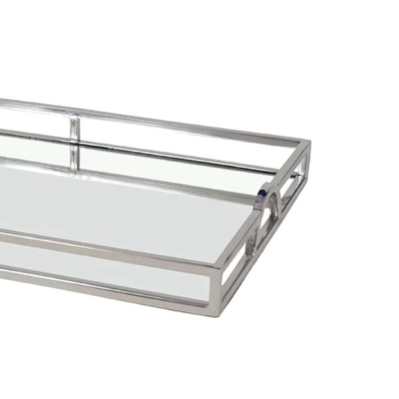Foto 3 de Bandeja retangular em aço inox espelhada Fracalanza 56x36x6cm