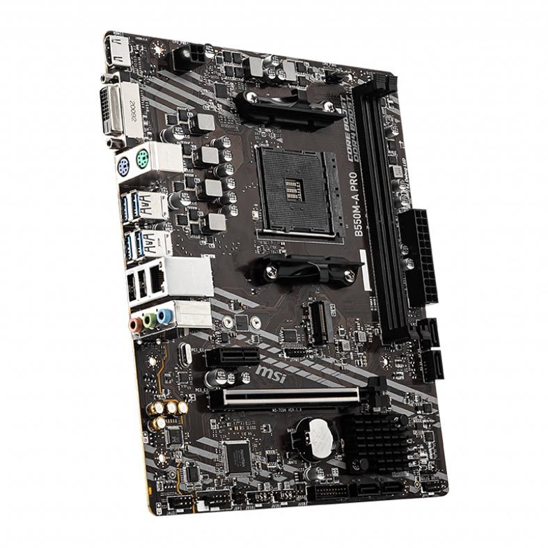 Foto 3 de Placa Mae MSI B550M-A PRO, DDR4, Socket AM4, M-ATX, Chipset AMD B550, B550M-A-PRO