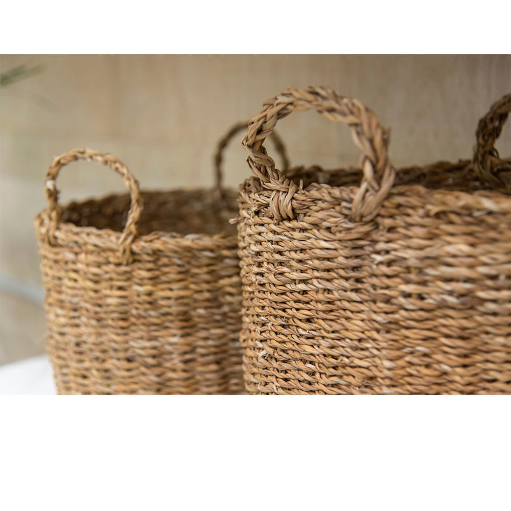 Foto 2 de Cesto Seagrass Retangular Com Alça 35Cm - Natore