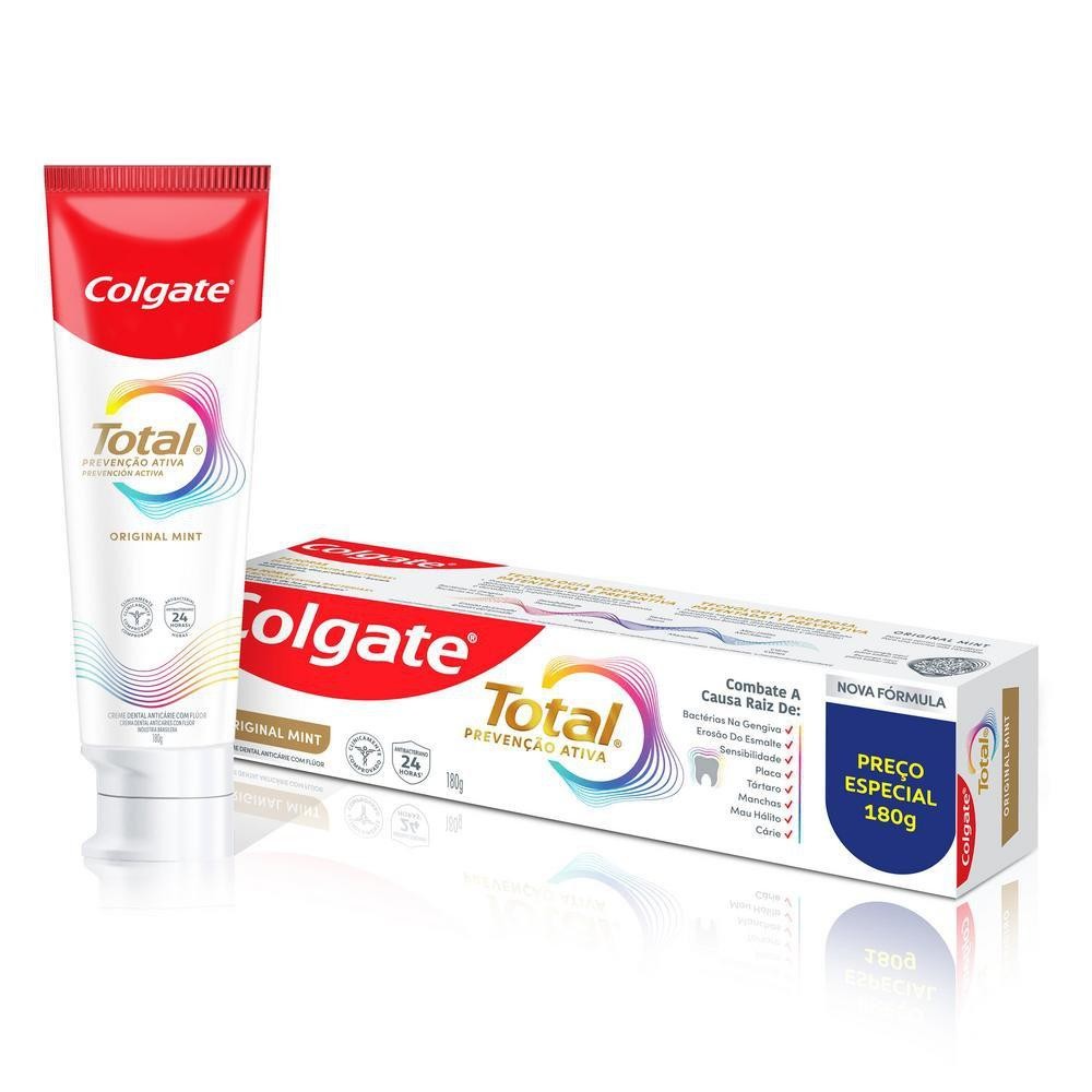 Creme Dental Colgate Total Mint Prevenção Ativa 180g