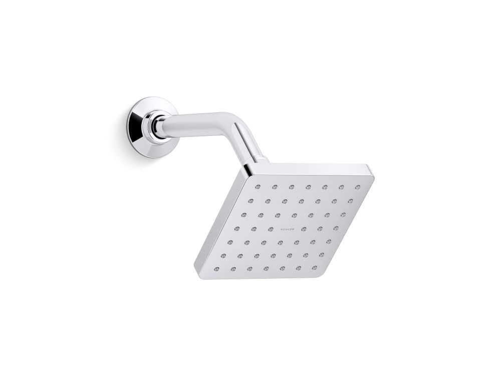 Chuveiro Quadrado Com Tubo Parallel 12Cm Cromado Kohler