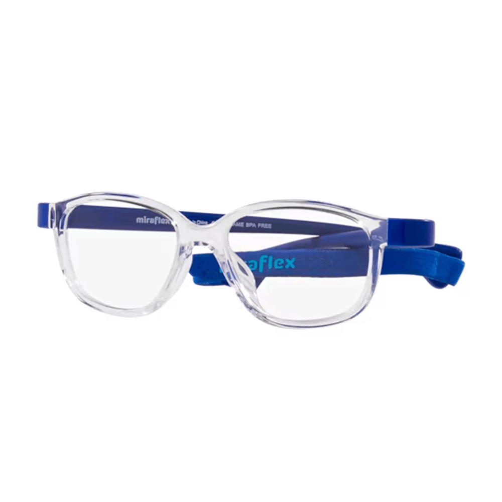 Armação para Óculos de Grau Infantil Miraflex MF4007 L137 Transparente e Azul Escuro