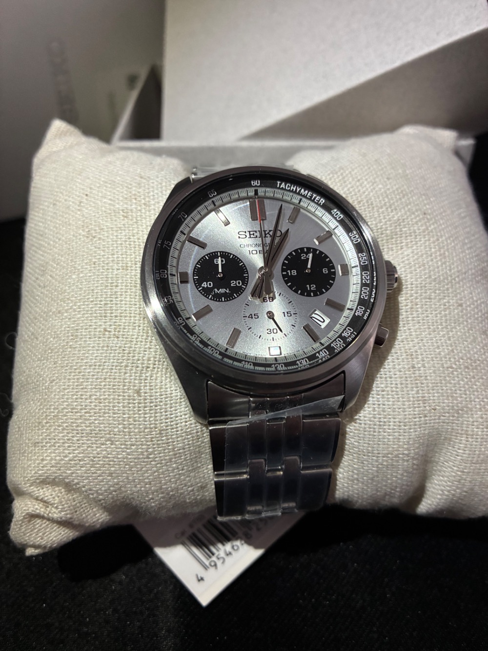 Relógio Seiko Motorsports Chronograph Quartz Silver 41.5 mm — Único, Novo