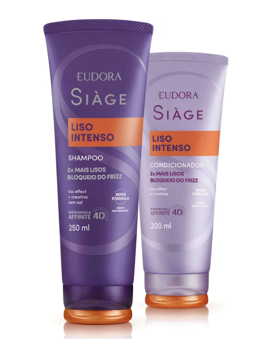 Kit Eudora Siage Shampoo E Condicionador Liso Intenso