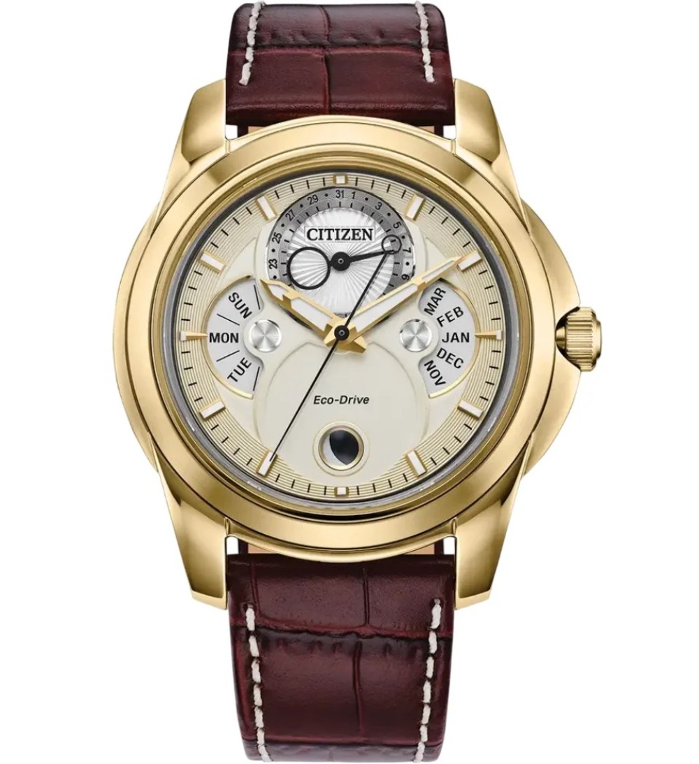 Relógio Citizen Moon Phase 42mm — Único, Novo