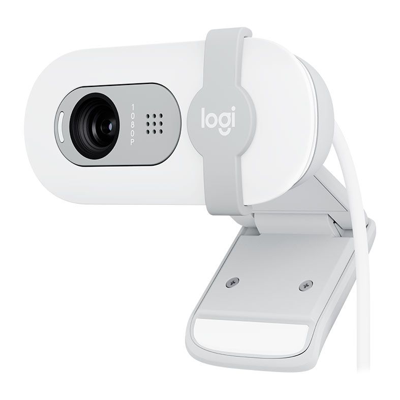 Foto 2 de Webcam Logitech Brio 100, FHD, 1080p, USB, Branco, 960-001615