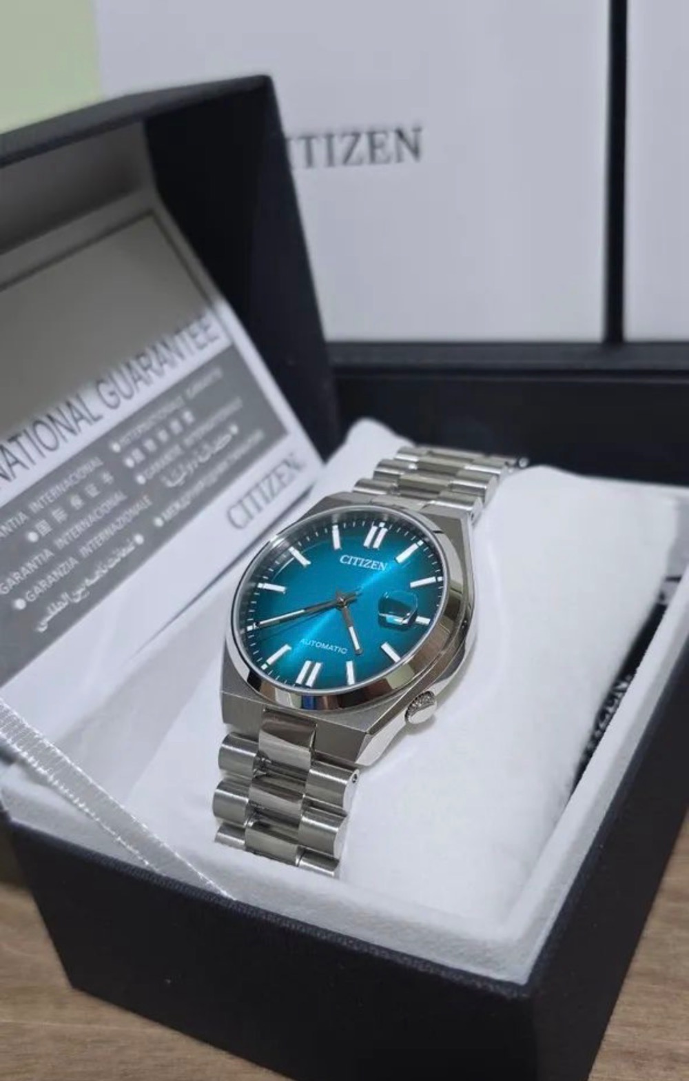 Relógio Citizen Tsuyosa Automatic Blue 40 mm — Único, Novo
