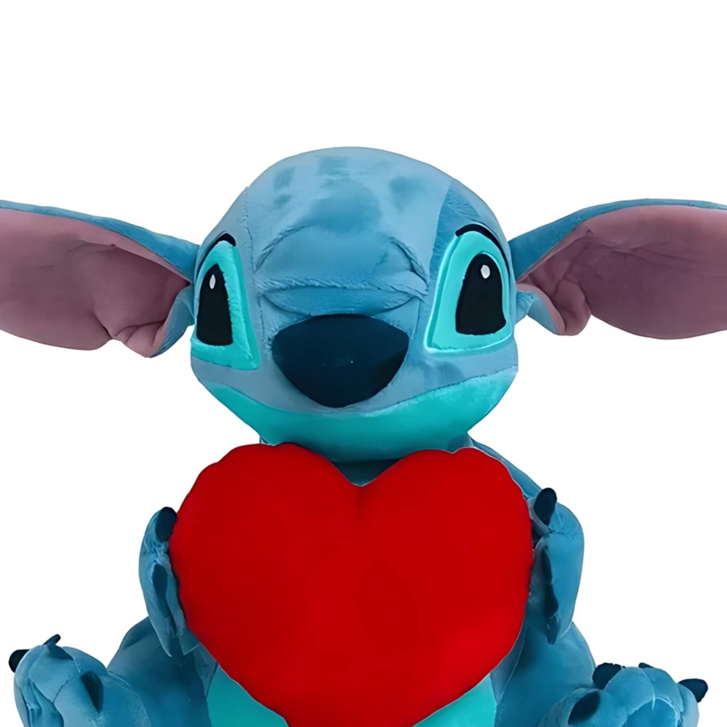 Foto 2 de Pelúcia Stitch Coração com Luz e Som 30cm Multikids - BR1513