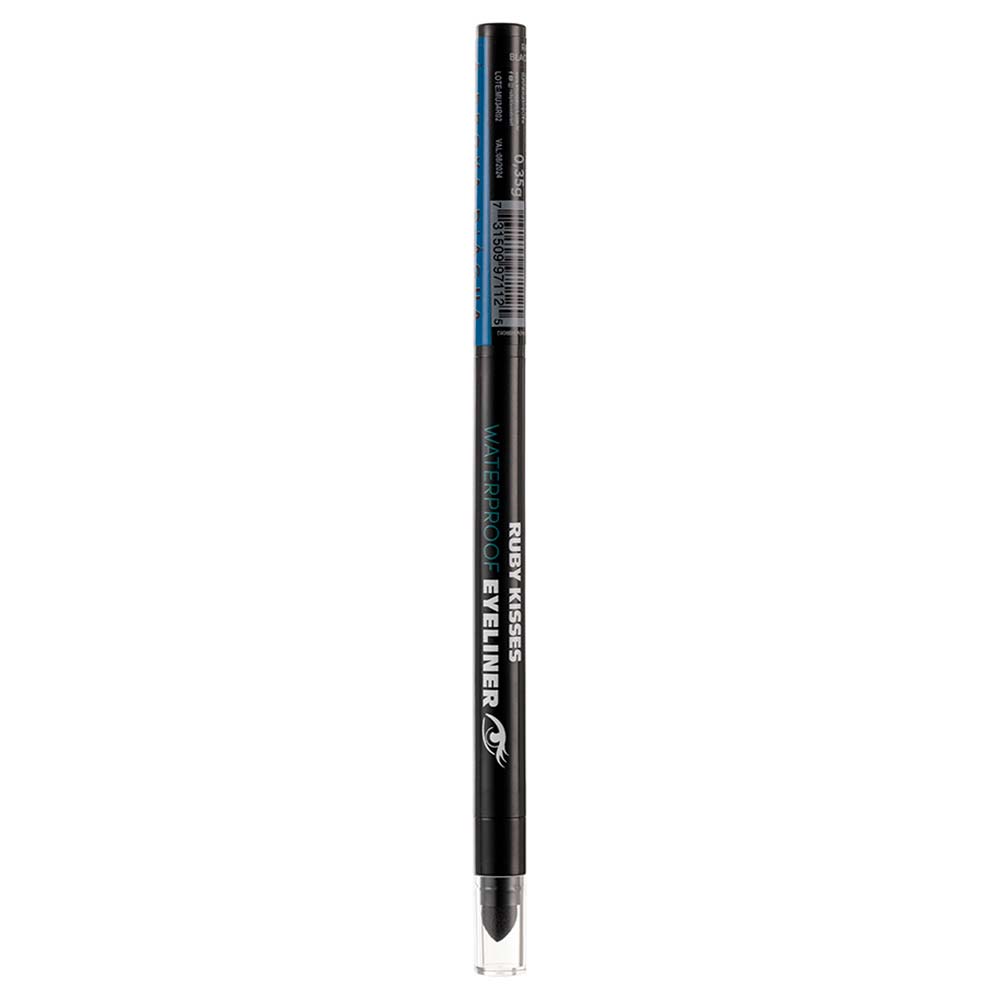 Lápis de Olhos Retrátil Ruby Kisses Perfect Precision Waterproof — Blackest Black