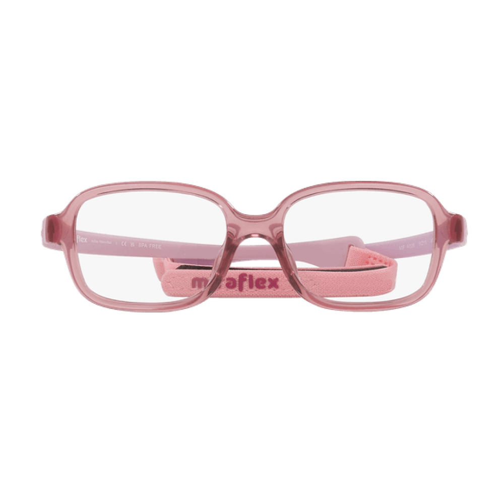 Armação de Óculos de Grau Miraflex MF4026 Feminino Retangular Acetato Rosa