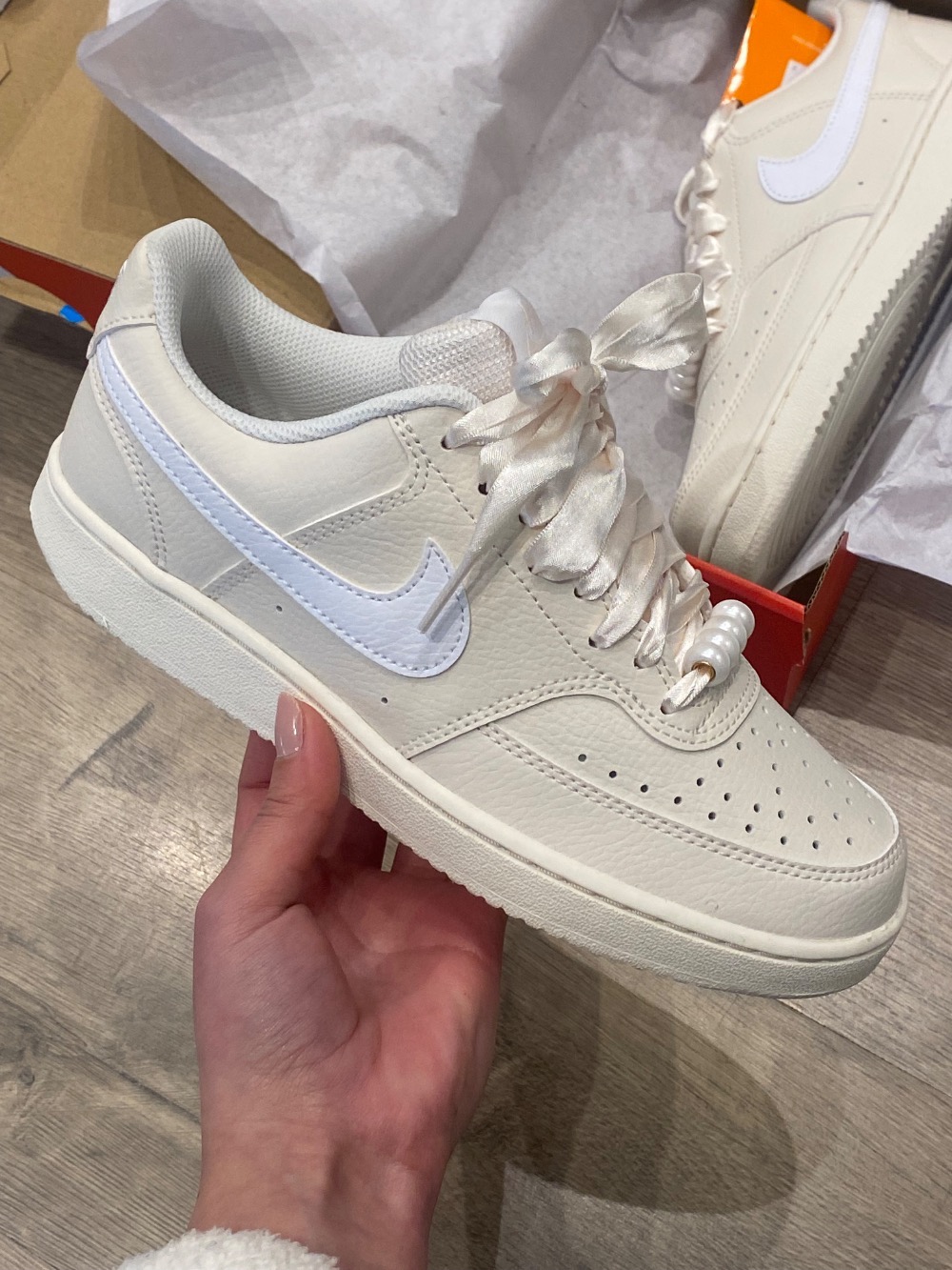 Nike Court Vision Low Beige — 36 / 37 / 38, Novo