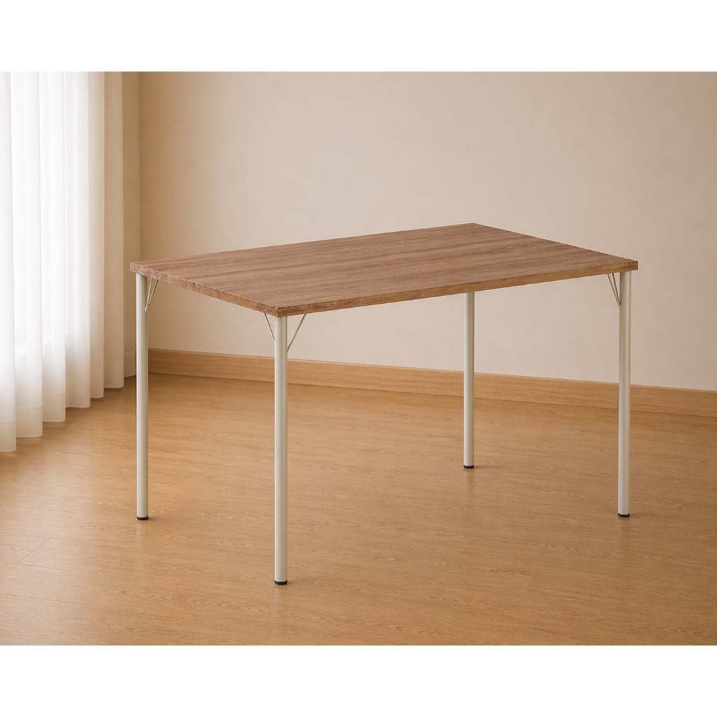 Mesa de Jantar Retangular 1,2m 1586 Carraro Freijó/Prata