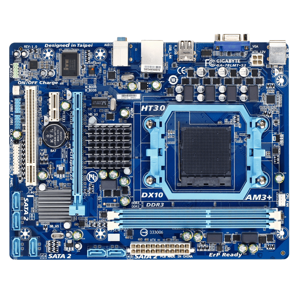 Foto 2 de Placa Mãe AM3/AM3 DDR3 Gigabyte A-78LMT-S2