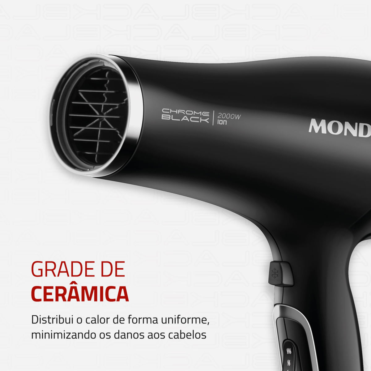 Foto 5 de Secador de Cabelos Mondial Preto e Cromado Prata SCN-04 110