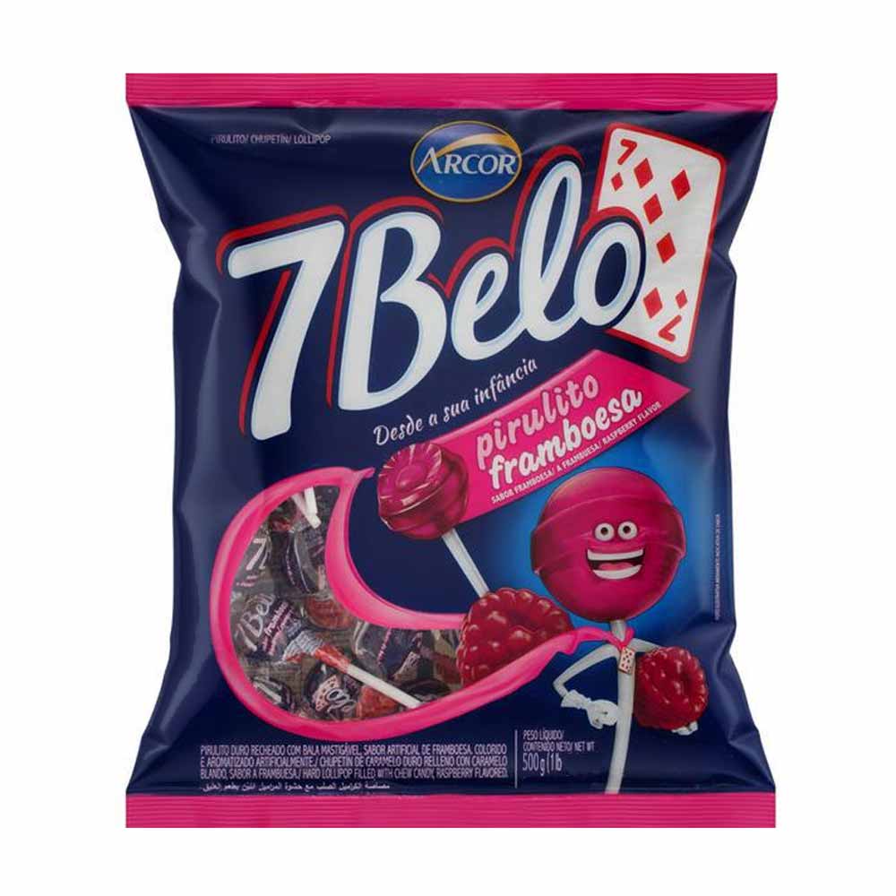Pirulito Framboesa 7 Belo 500g - Arcor