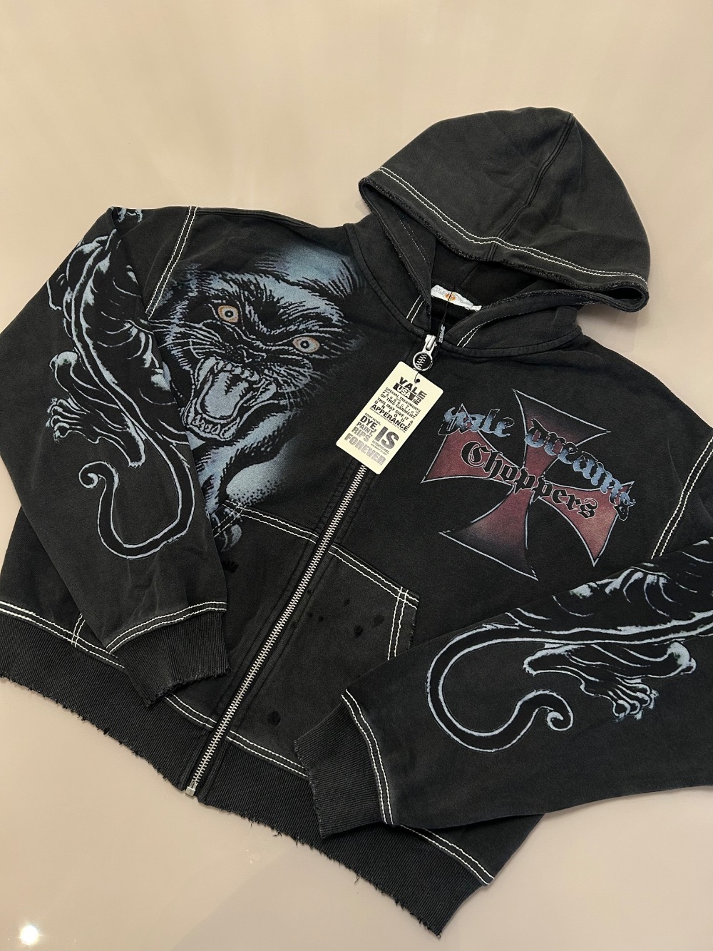 Moletom Vale Lives Forever Hardy Boyz Zip Up Black — XG, Novo