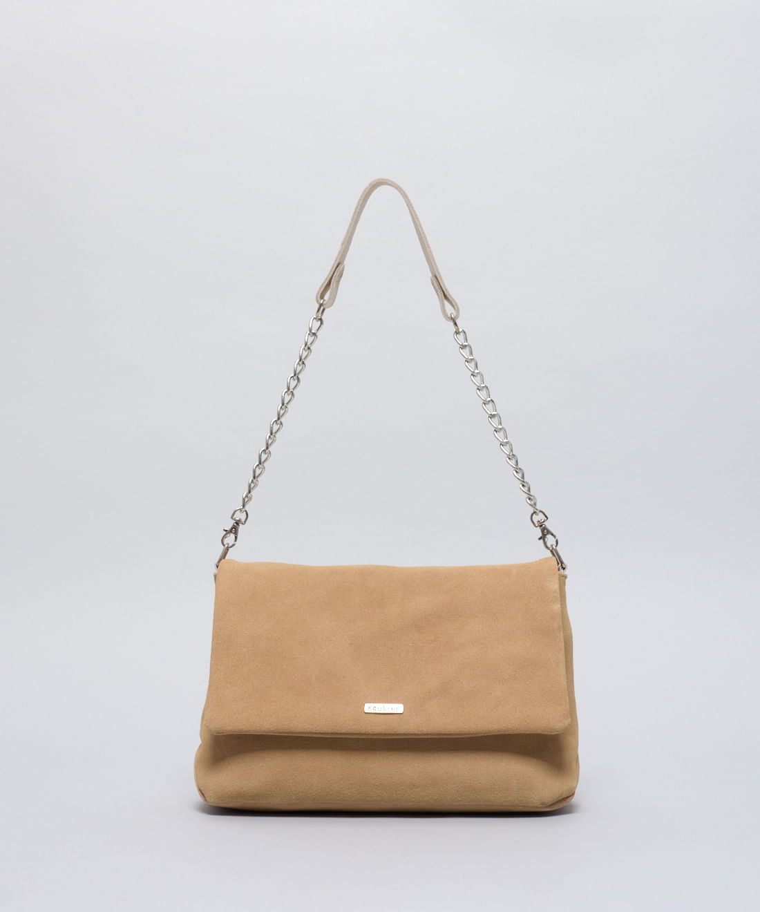 Bolsa m Couro Camurca - Areia
