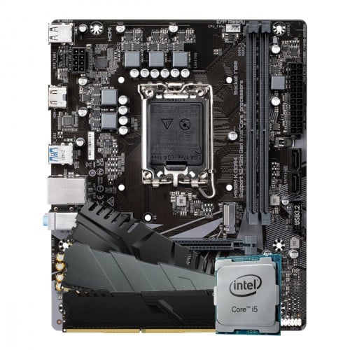 Kit Upgrade, Intel Core i5 14400F + Placa Mãe Chipset H610 + Memória DDR4 8GB
