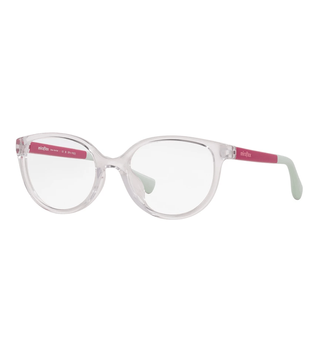 Armação para Óculos de Grau Infantil Miraflex MF4034 N364 Transparente e Rosa