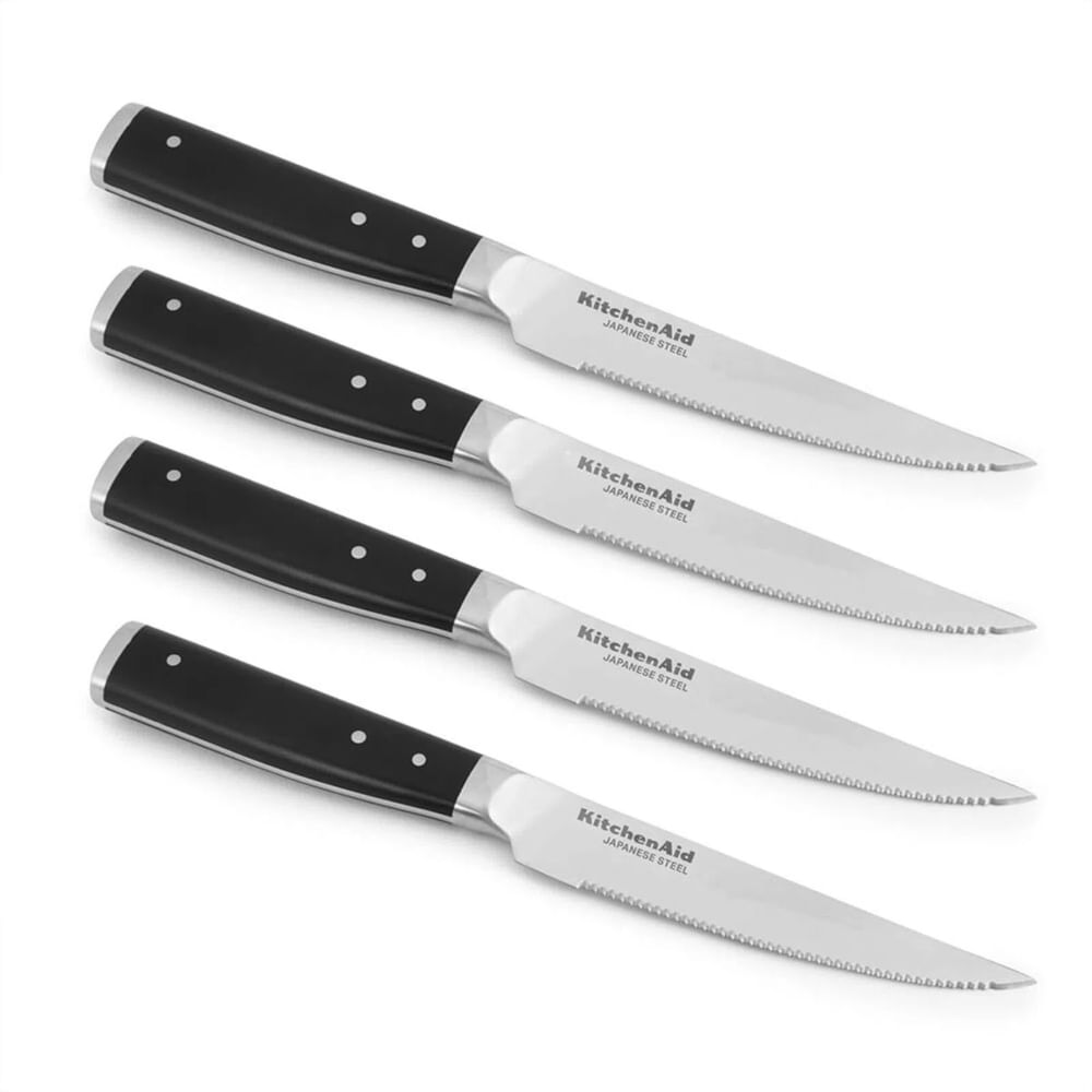 Foto 2 de CONJUNTO KITCHENAID DE 4 FACAS FORJADAS SERRILHADAS MULTIUSO KO4PSKSOHOBW