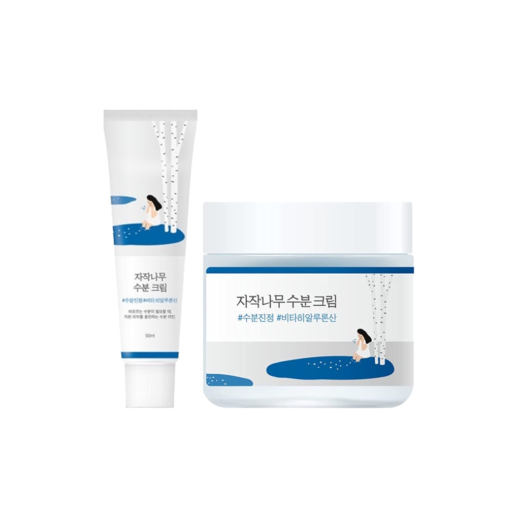 roundlab birch juice moisturizing cream 50ml, 80ml (no case only product)