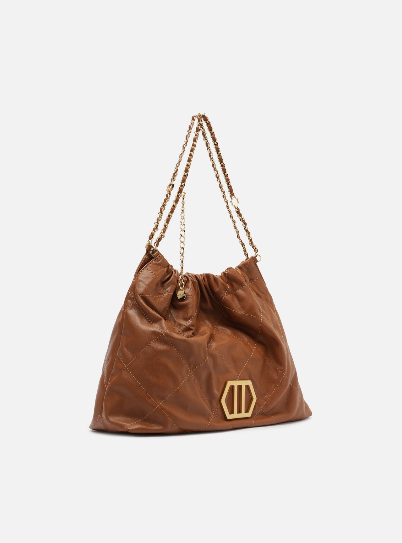 Foto 5 de Bolsa Hobo Marrom Couro Grande Esther